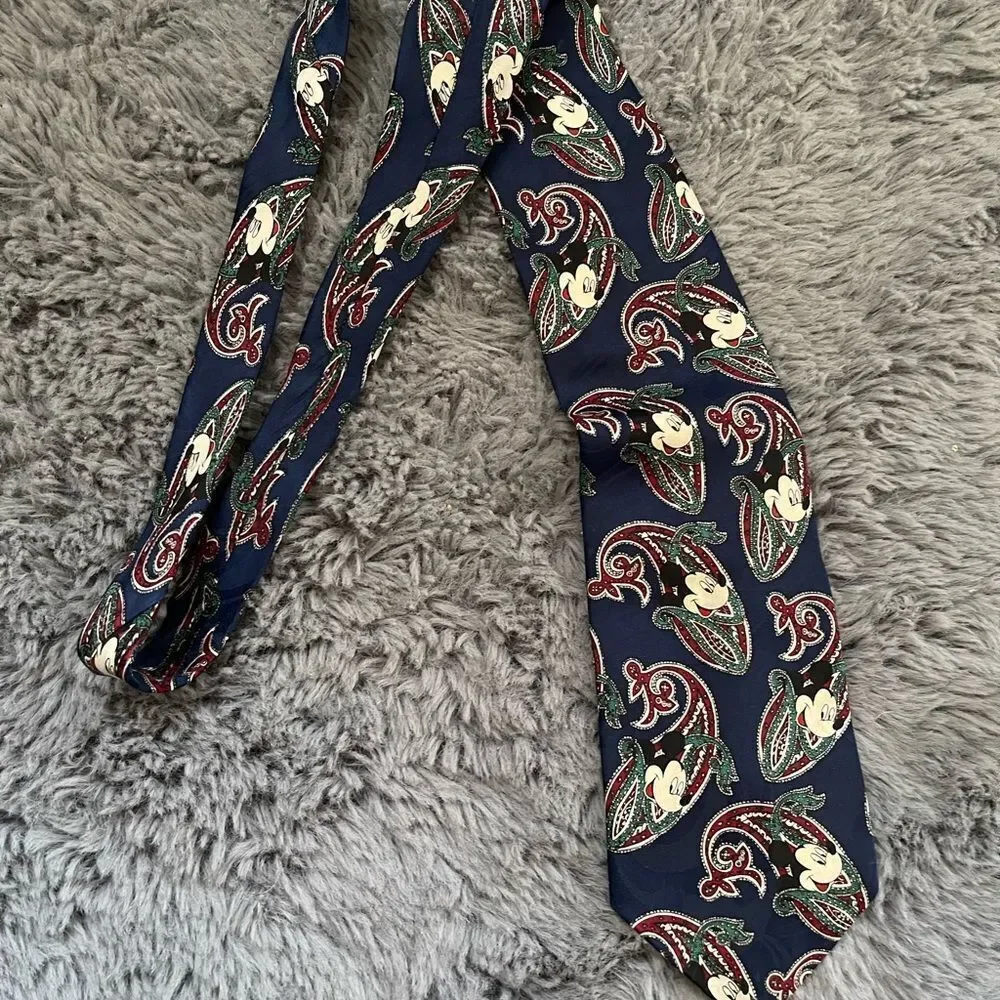 Vintage Mickey Mouse paisley tie‎